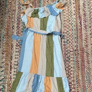 LC Lauren Conrad Multicolor Striped Maxi Dress